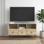 vidaXL TV skrinka Dub sonoma 102 x 34,5 x 50 cm Kompozitné drevo – Obrázok 4