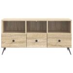vidaXL TV skrinka Dub sonoma 102 x 34,5 x 50 cm Kompozitné drevo – Obrázok 6