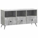 vidaXL TV skrinka Betónovo sivá 102 x 34,5 x 50 cm Kompozitné drevo – Obrázok 2