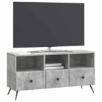 vidaXL TV skrinka Betónovo sivá 102 x 34,5 x 50 cm Kompozitné drevo – Obrázok 3
