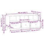 vidaXL TV skrinka Biela s vysokým leskom 102 x 34,5 x 50 cm – Obrázok 12