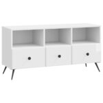 vidaXL TV skrinka Biela s vysokým leskom 102 x 34,5 x 50 cm – Obrázok 2