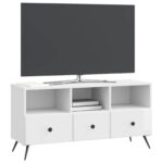 vidaXL TV skrinka Biela s vysokým leskom 102 x 34,5 x 50 cm – Obrázok 3
