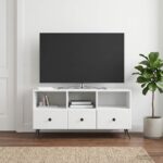 vidaXL TV skrinka Biela s vysokým leskom 102 x 34,5 x 50 cm – Obrázok 4