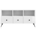 vidaXL TV skrinka Biela s vysokým leskom 102 x 34,5 x 50 cm – Obrázok 6