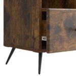 vidaXL TV skrinka Dymový dub 102 x 34,5 x 50 cm Kompozitné drevo – Obrázok 9