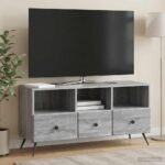 vidaXL TV skrinka Sivá sonoma 102 x 34,5 x 50 cm Kompozitné drevo