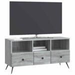 vidaXL TV skrinka Sivá sonoma 102 x 34,5 x 50 cm Kompozitné drevo – Obrázok 3