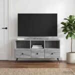 vidaXL TV skrinka Sivá sonoma 102 x 34,5 x 50 cm Kompozitné drevo – Obrázok 4