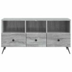 vidaXL TV skrinka Sivá sonoma 102 x 34,5 x 50 cm Kompozitné drevo – Obrázok 6