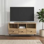 vidaXL TV skrinka Dub artisan 102 x 34,5 x 50 cm Kompozitné drevo