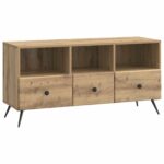 vidaXL TV skrinka Dub artisan 102 x 34,5 x 50 cm Kompozitné drevo – Obrázok 2
