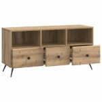 vidaXL TV skrinka Dub artisan 102 x 34,5 x 50 cm Kompozitné drevo – Obrázok 5