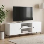 vidaXL TV skrinka Biela 150 x 31 x 50 cm Kompozitné drevo