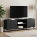 vidaXL TV skrinka Čierna 150 x 31 x 50 cm Kompozitné drevo