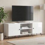 vidaXL TV skrinka Biela s vysokým leskom 150 x 31 x 50 cm