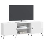 vidaXL TV skrinka Biela s vysokým leskom 150 x 31 x 50 cm – Obrázok 3