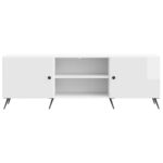 vidaXL TV skrinka Biela s vysokým leskom 150 x 31 x 50 cm – Obrázok 6