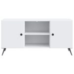 vidaXL TV skrinka Biela 102 x 34,5 x 50 cm Kompozitné drevo – Obrázok 6