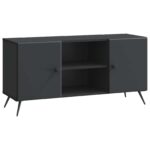 vidaXL TV skrinka Čierna 102 x 34,5 x 50 cm Kompozitné drevo – Obrázok 2