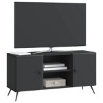 vidaXL TV skrinka Čierna 102 x 34,5 x 50 cm Kompozitné drevo – Obrázok 3