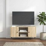 vidaXL TV skrinka Dub sonoma 102 x 34,5 x 50 cm Kompozitné drevo – Obrázok 4