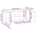 vidaXL TV skrinka Betónovo sivá 102 x 34,5 x 50 cm Kompozitné drevo – Obrázok 11