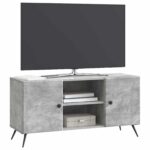 vidaXL TV skrinka Betónovo sivá 102 x 34,5 x 50 cm Kompozitné drevo – Obrázok 3