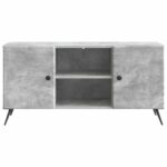 vidaXL TV skrinka Betónovo sivá 102 x 34,5 x 50 cm Kompozitné drevo – Obrázok 6