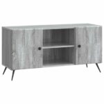 vidaXL TV skrinka Sivá sonoma 102 x 34,5 x 50 cm Kompozitné drevo – Obrázok 2