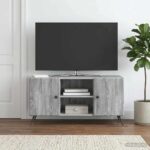 vidaXL TV skrinka Sivá sonoma 102 x 34,5 x 50 cm Kompozitné drevo – Obrázok 4