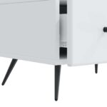 vidaXL TV skrinka Biela 147 x 34,5 x 30 cm Kompozitné drevo – Obrázok 9