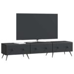 vidaXL TV skrinka Čierna 147 x 34,5 x 30 cm Kompozitné drevo – Obrázok 3