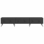 vidaXL TV skrinka Čierna 147 x 34,5 x 30 cm Kompozitné drevo – Obrázok 6
