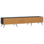 vidaXL TV skrinka Čierna 147 x 34,5 x 30 cm Kompozitné drevo – Obrázok 8