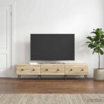 vidaXL TV skrinka Dub sonoma 147 x 34,5 x 30 cm Kompozitné drevo