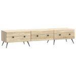 vidaXL TV skrinka Dub sonoma 147 x 34,5 x 30 cm Kompozitné drevo – Obrázok 2