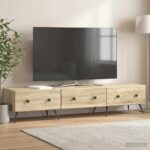 vidaXL TV skrinka Dub sonoma 147 x 34,5 x 30 cm Kompozitné drevo – Obrázok 4