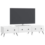 vidaXL TV skrinka Biela s vysokým leskom 147 x 34,5 x 30 cm – Obrázok 3