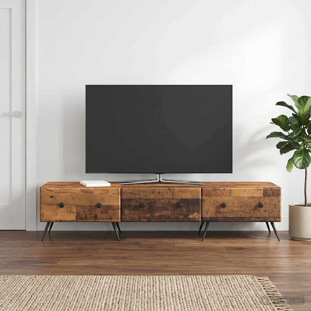 895633_1.jpg vidaXL TV skrinka Staré drevo 147 x 34,5 x 30 cm Kompozitné drevo – Obrázok 1