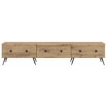 vidaXL TV skrinka Dub artisan 147 x 34,5 x 30 cm Kompozitné drevo – Obrázok 6
