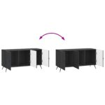 vidaXL TV skrinka Čierna 99 x 34,5 x 50 cm Kompozitné drevo – Obrázok 11