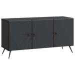 vidaXL TV skrinka Čierna 99 x 34,5 x 50 cm Kompozitné drevo – Obrázok 2