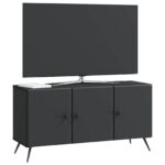 vidaXL TV skrinka Čierna 99 x 34,5 x 50 cm Kompozitné drevo – Obrázok 3