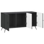 vidaXL TV skrinka Čierna 99 x 34,5 x 50 cm Kompozitné drevo – Obrázok 5