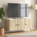 vidaXL TV skrinka Dub sonoma 99 x 34,5 x 50 cm Kompozitné drevo – Obrázok 4