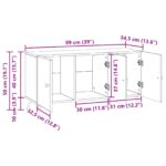 vidaXL TV skrinka Betónovo sivá 99 x 34,5 x 50 cm Kompozitné drevo – Obrázok 12