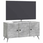 vidaXL TV skrinka Betónovo sivá 99 x 34,5 x 50 cm Kompozitné drevo – Obrázok 3