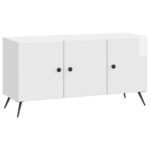 vidaXL TV skrinka Biela s vysokým leskom 99 x 34,5 x 50 cm – Obrázok 2