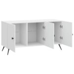 vidaXL TV skrinka Biela s vysokým leskom 99 x 34,5 x 50 cm – Obrázok 5